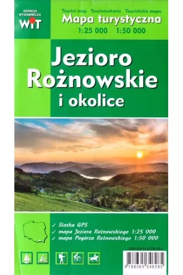 Mapa turystyczna Jezioro Rożnowskie i okolice 1:25 000