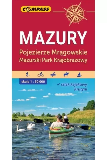 Mapa turystyczna Mazury. Pojezierze Mrągowskie 1:50 000