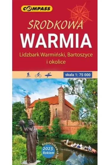 Mapa turystyczna - Środkowa Warmia 1:75 000