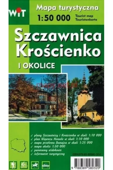 Mapa turystyczna Szczawnica, Krościenko i okolice 1:50 000