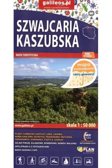 Mapa turystyczna - Szwajcaria Kaszubska