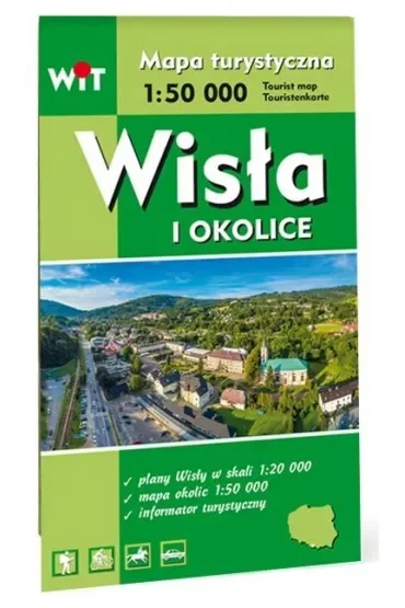 Mapa turystyczna Wisła i okolice 1:50 000