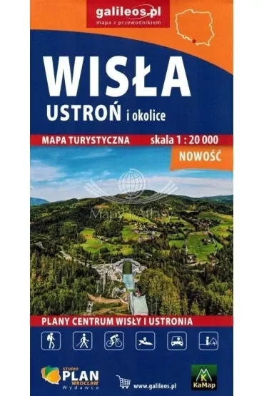 Wisła - Ustroń- mapa turystyczna 1 : 20 000 - 2023