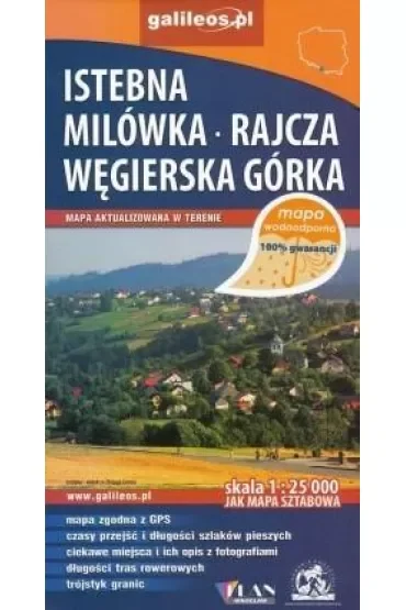 Mapa wodoodporna - Istebna,Milówka, Węgierska Góra