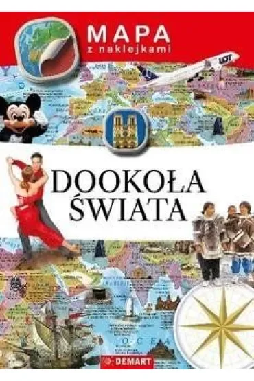 Mapa z naklejkami Dookoła świata