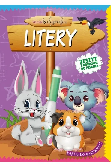 Minikaligrafia. Litery. Zeszyt z rowkami do pisania