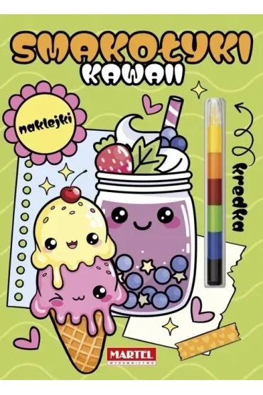 Kawaii smakołyki z naklejkami. Modułowa kredka