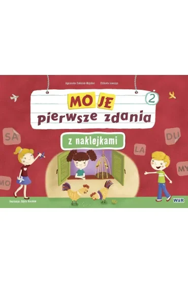 Moje pierwsze zdania z naklejkami wielokrotnego użytku zeszyt 2