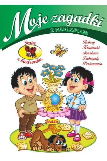 Moje zagadki z naklejkami. Seria z biedronką