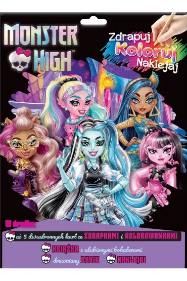 Monster High. Zdrapuj, koloruj, naklejaj