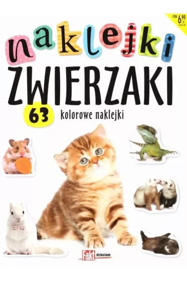 Naklejki zwierzaki. 63 kolorowe naklejki