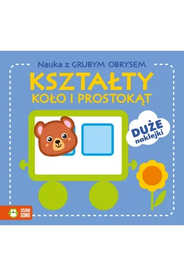 Nauka z grubym obrysem. Kształty. Koło i prostokąt
