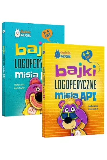 Pakiet Bajki logopedyczne misia Api. Lata 2-4 i 4-6