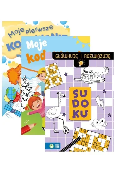 Pakiet dla przedszkolaka. Moje pierwsze kodowanie, Mały uczeń. Moje kodowanie, Sudoku. Główkuję i rozwiązuję