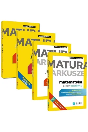 Pakiet Matura 2026: Język polski. Egzamin pisemny. Repetytorium maturalne, Język polski. Egzamin ustny. Repetytorium maturalne, Język polski. Matura. Arkusze. Poziom podstawowy, Matematyka. Matura. Ar