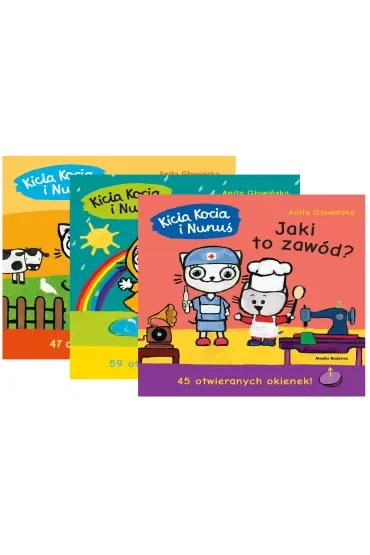 Pakiet Kicia Kocia i Nunuś: Kto mieszka w zagrodzie?, W co się ubierzemy?, Jaki to zawód?