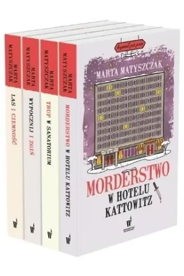 Pakiet Kryminał pod psem. Tomy 5-8: Morderstwo w hotelu Kattowitz, Trup w sanatorium, Wypocznij i zgiń, Las i ciemność