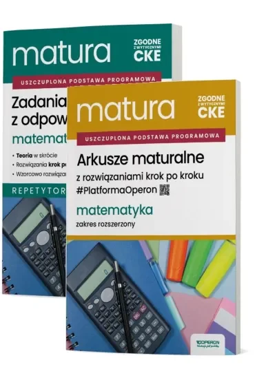 Pakiet Matura 2026. Matematyka. Zakres rozszerzony: Zadania maturalne z odpowiedziami. Repetytorium, Arkusze maturalne z rozwiązaniami krok po kroku