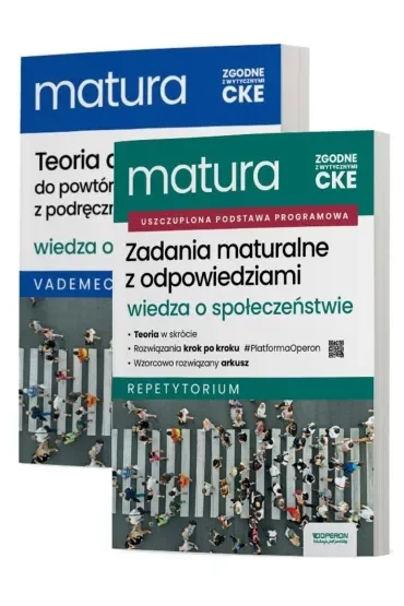 Pakiet Matura 2026. Wiedza o społeczeństwie. Zakres rozszerzony: Teoria do matury. Vademecum, Zadania maturalne z odpowiedziami. Repetytorium