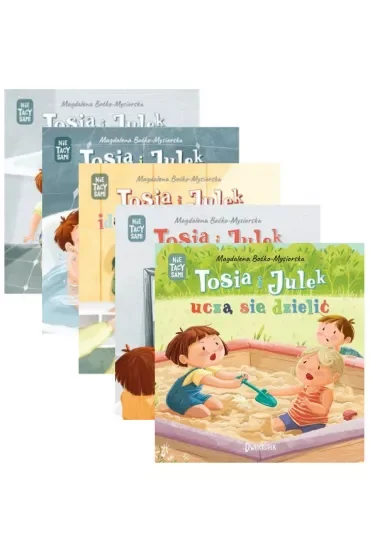 Pakiet (Nie) tacy sami. Tomy 1-5: Tosia i Julek robią siku, Tosia i Julek się kąpią, Tosia i Julek idą do przedszkola, Tosia i Julek uczą się dzielić, Tosia i Julek myją zęby