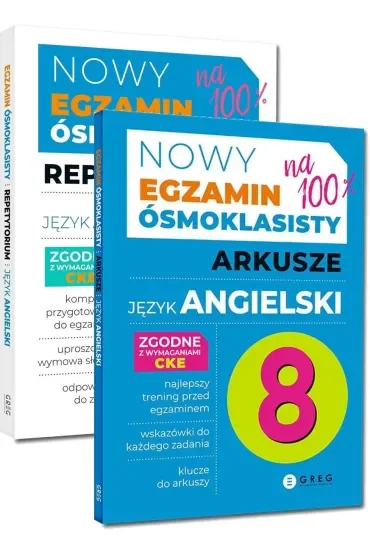 Pakiet Nowy Egzamin ósmoklasisty. Język angielski: Repetytorium oraz Arkusze