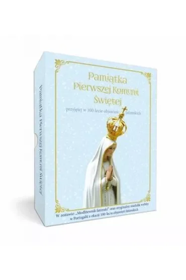 Pakiet Pamiątka Pierwszej Komunii Świętej. Modlitewnik fatimski + medalik