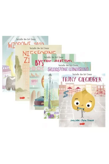 Pakiet Smaczna Banda: Wzorowe Jajo, Niesforne Ziarenko, Bystre Ciastko, Skwaszone Winogrono, Fajny Cieciorek