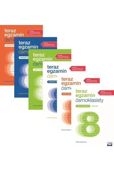 Pakiet Teraz egzamin ósmoklasisty. Repetytorium oraz Arkusze: Język polski, Matematyka, Język angielski