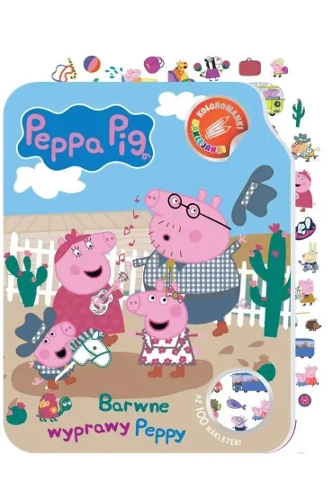 Peppa Pig. Kolorowanki naklejanki 2. Barwne wyprawy Peppy