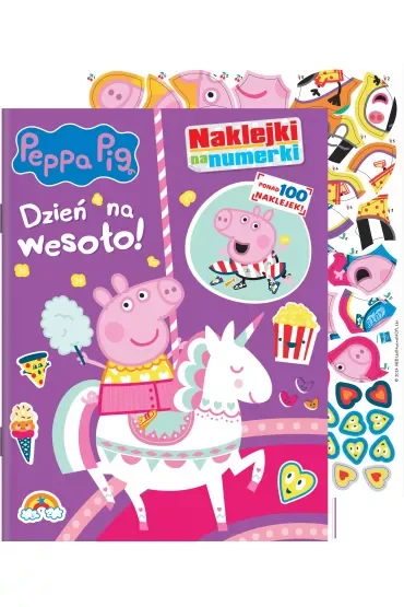 Peppa Pig. Naklejki na numerki. Dzień na wesoło