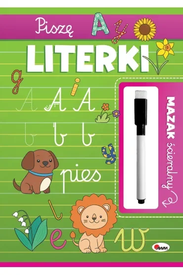 KSIAZECZKA EDUK A4 PISZE LITERKI PISAK SCIER AWM