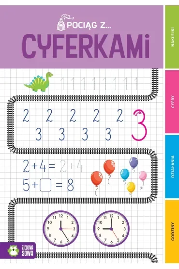 KSIAZECZKA EDUK 200X288 POCIAG Z CYFER NAKLEJ ZS