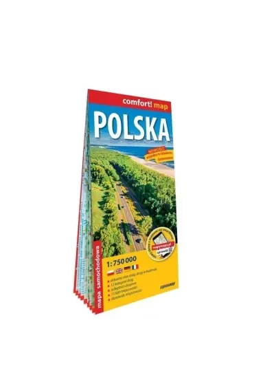Polska mapa samochodowa 1:750 000 laminat 2026
