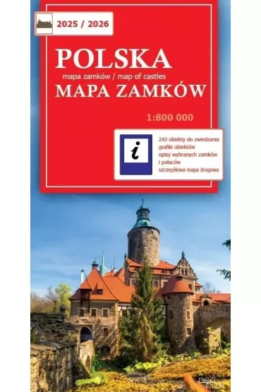 Polska mapa zamków 2025/2026 1:800 000