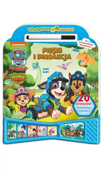 Pieski i dinoakcja. Dźwiękowe zagadki. Psi Patrol