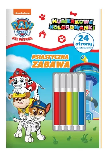 Psiastyczna zabawa. Psi Patrol. Numerkowe kolorowanki