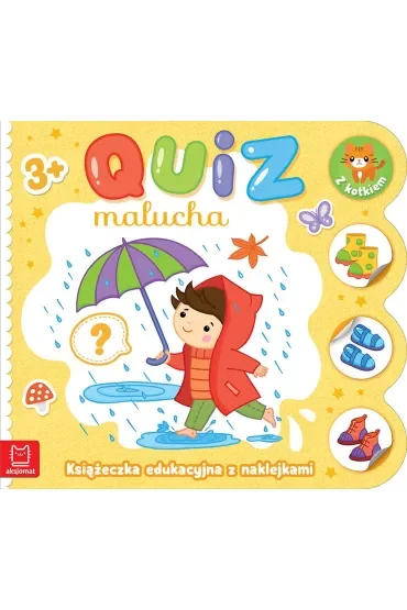 Quiz malucha. Książeczka edukacyjna z naklejkami z kotkiem 3+
