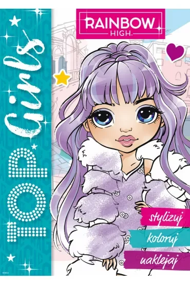 Rainbow High. Top Girls. Stylizuj, koloruj, naklejaj 1
