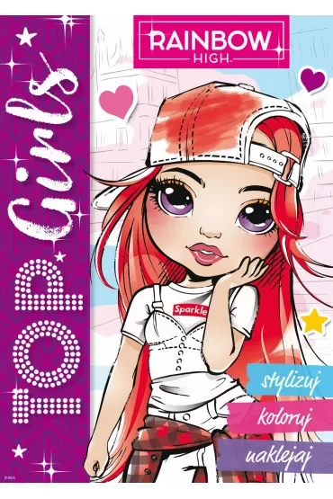 Rainbow High. Top Girls. Stylizuj, koloruj, naklejaj 3