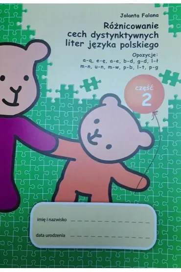 Różnicowanie cech dystynktywnych liter cz.2