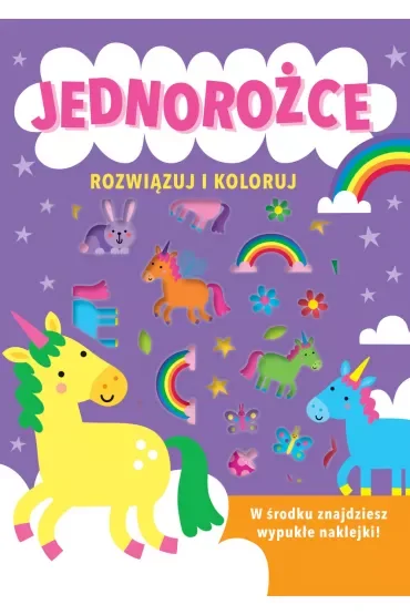 Rozwiązuj i koloruj. Jednorożce
