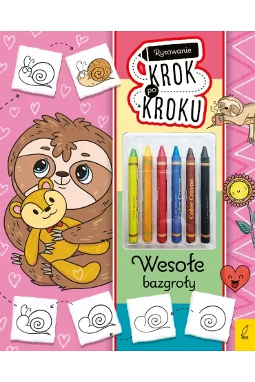 Rysowanie krok po kroku z kredkami. Wesołe bazgroły