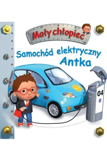 Samochód elektryczny Antka. Mały chłopiec