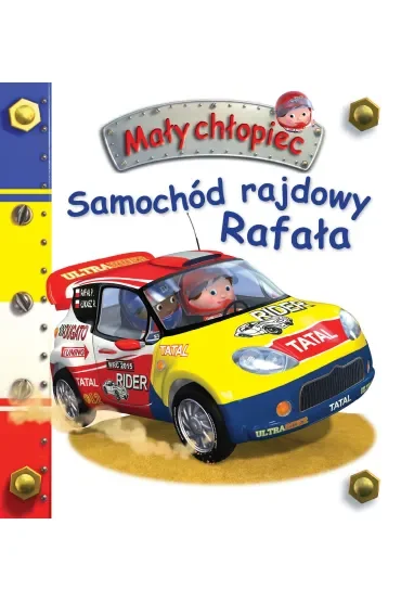 Samochód rajdowy Rafała. Mały chłopiec