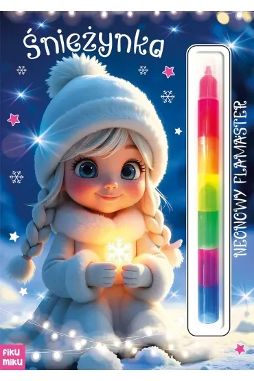 Śnieżynka. Neonowy flamaster