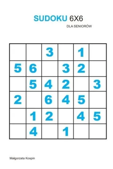 Sudoku 6x6 dla seniorów