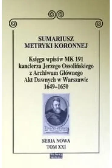 Sumariusz metryki koronnej T.XXI