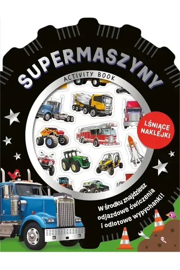 Wypukłe naklejki metaliczne. Supermaszyny