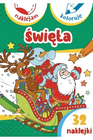 Święta. Naklejam i koloruję