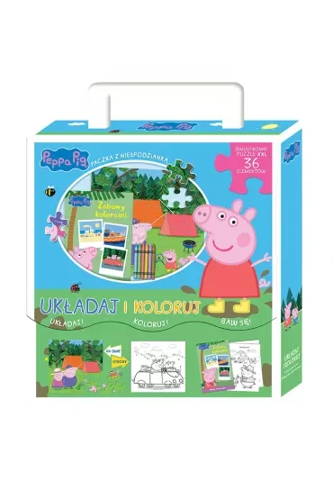 Peppa Pig. Układaj i koloruj. Zabawa kolorami